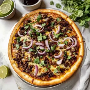 Crispy Oven-Baked Birria Pizza