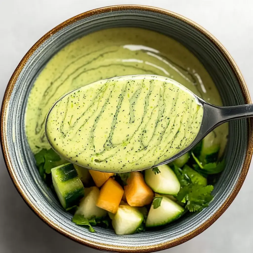 Lemon Garlic Green Tahini Sauce