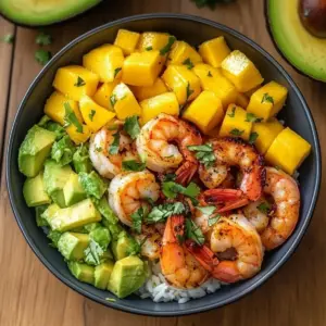 Shrimp Avocado Mango Bowl