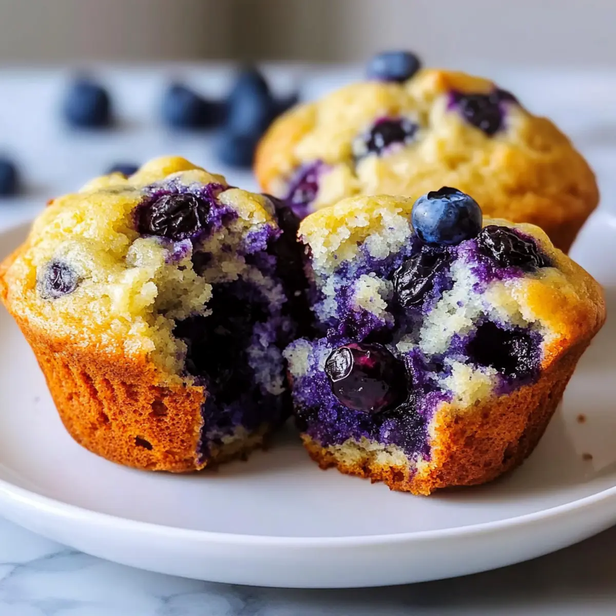 greek yogurt blueberry protein muffins