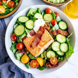 BLT SALAD WITH SALMON
