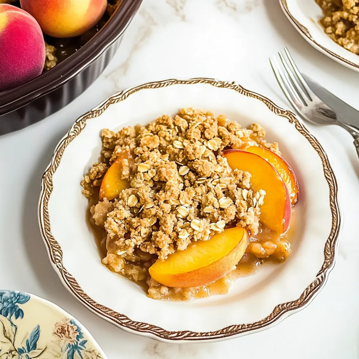 Easy Peach Crumble