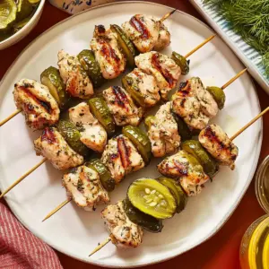 Dill Pickle Chicken Skewers