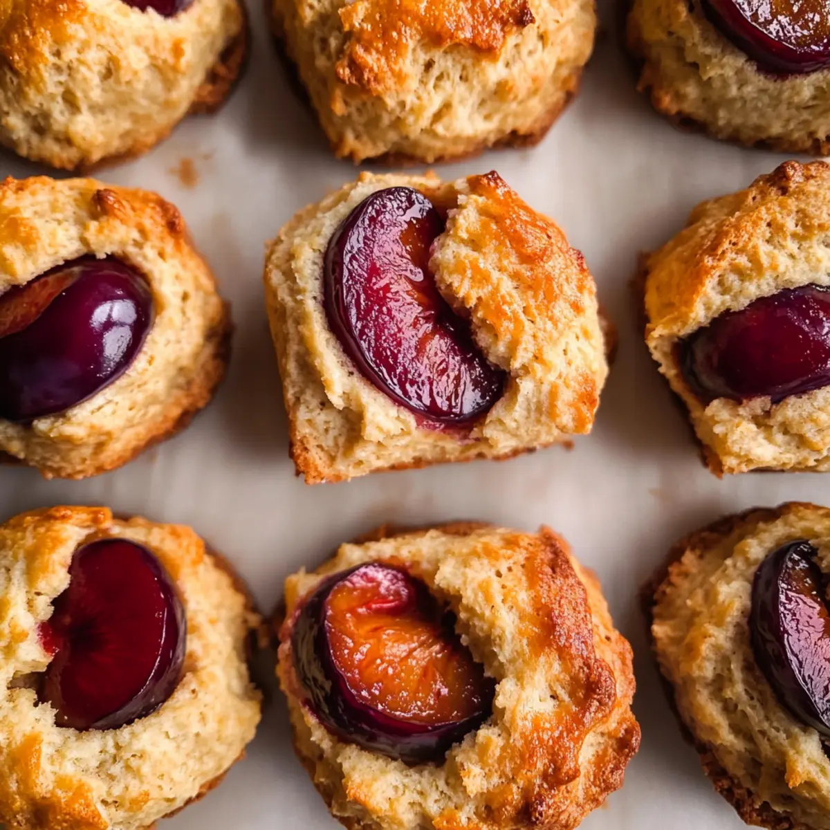 Maple Poached Plum Scones