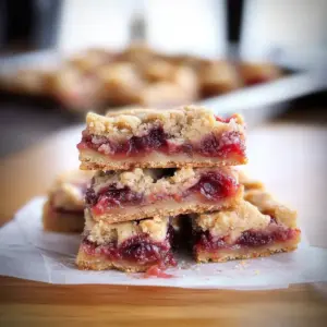 Plum Crumble Cookie Bars