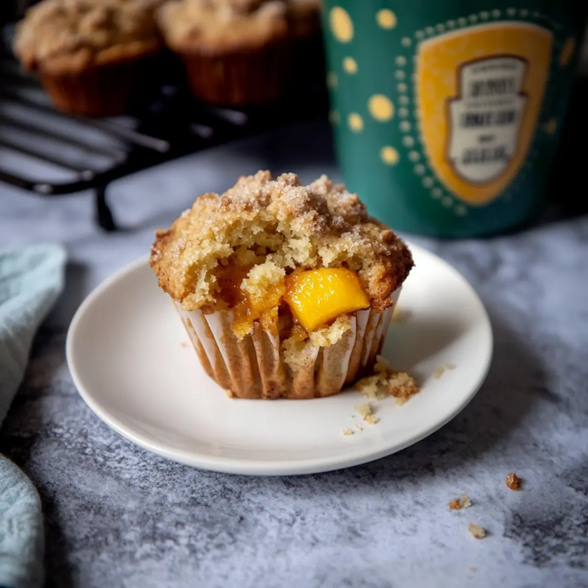 Bakery Style Peach Muffins