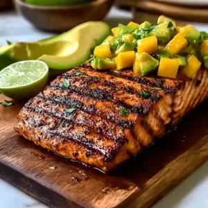 Simple Grilled Jerk Salmon