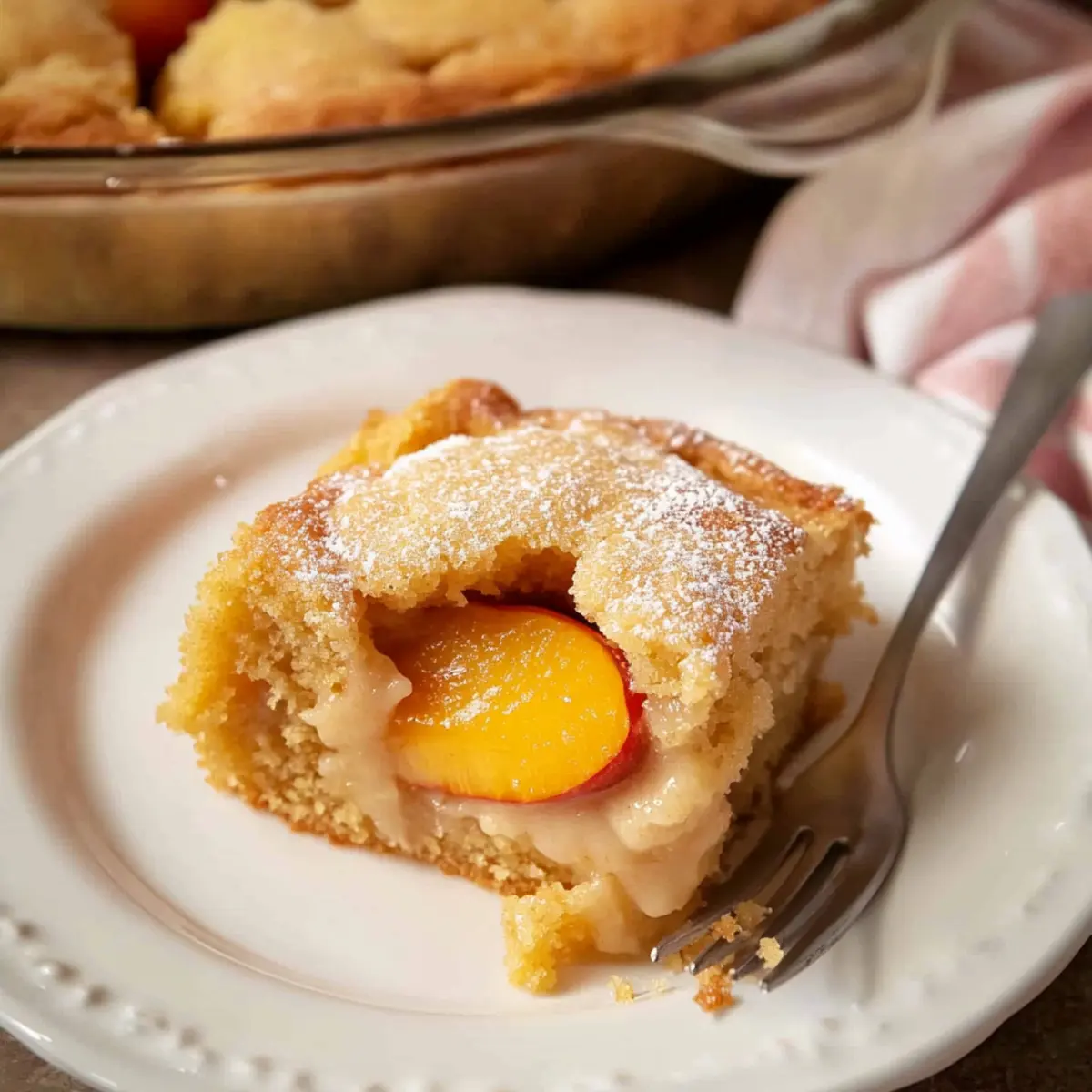 Juicy Peach Cobbler Cake