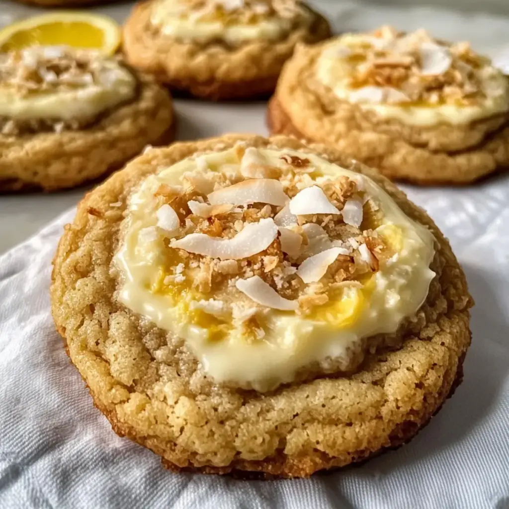 Lemon Coconut Cheesecake Cookies