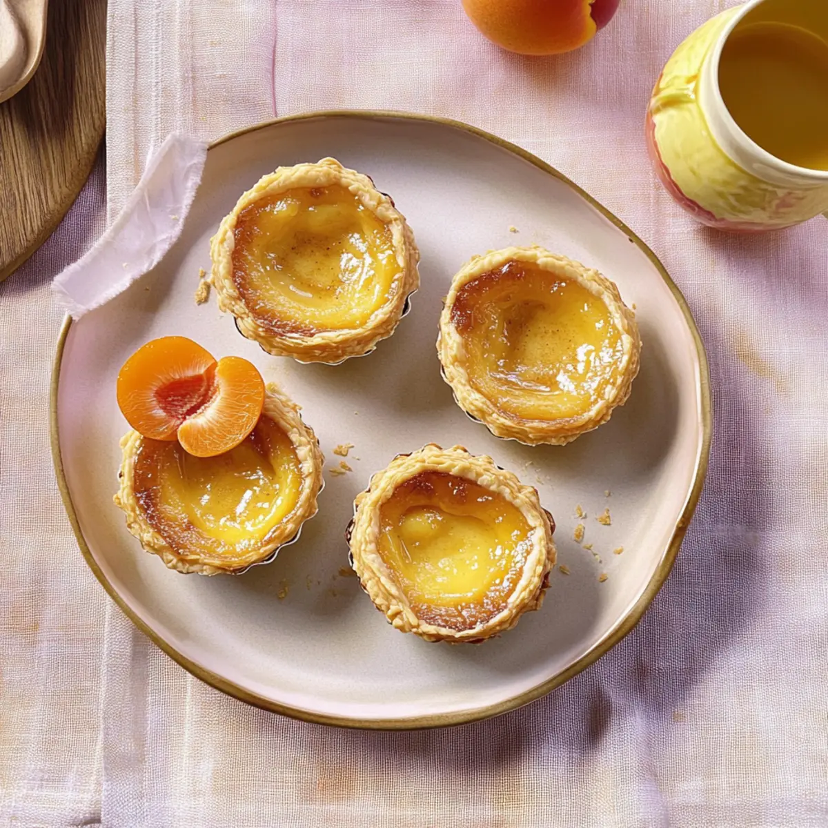 Apricot Portuguese tarts