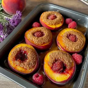 Baked Peaches (with Amaretti)