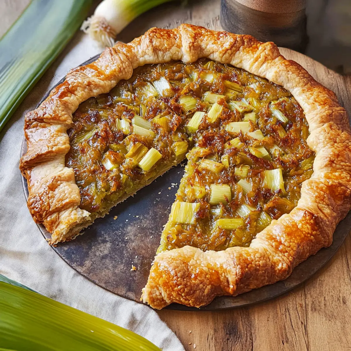 Buttered Leek and Gruyère Galette