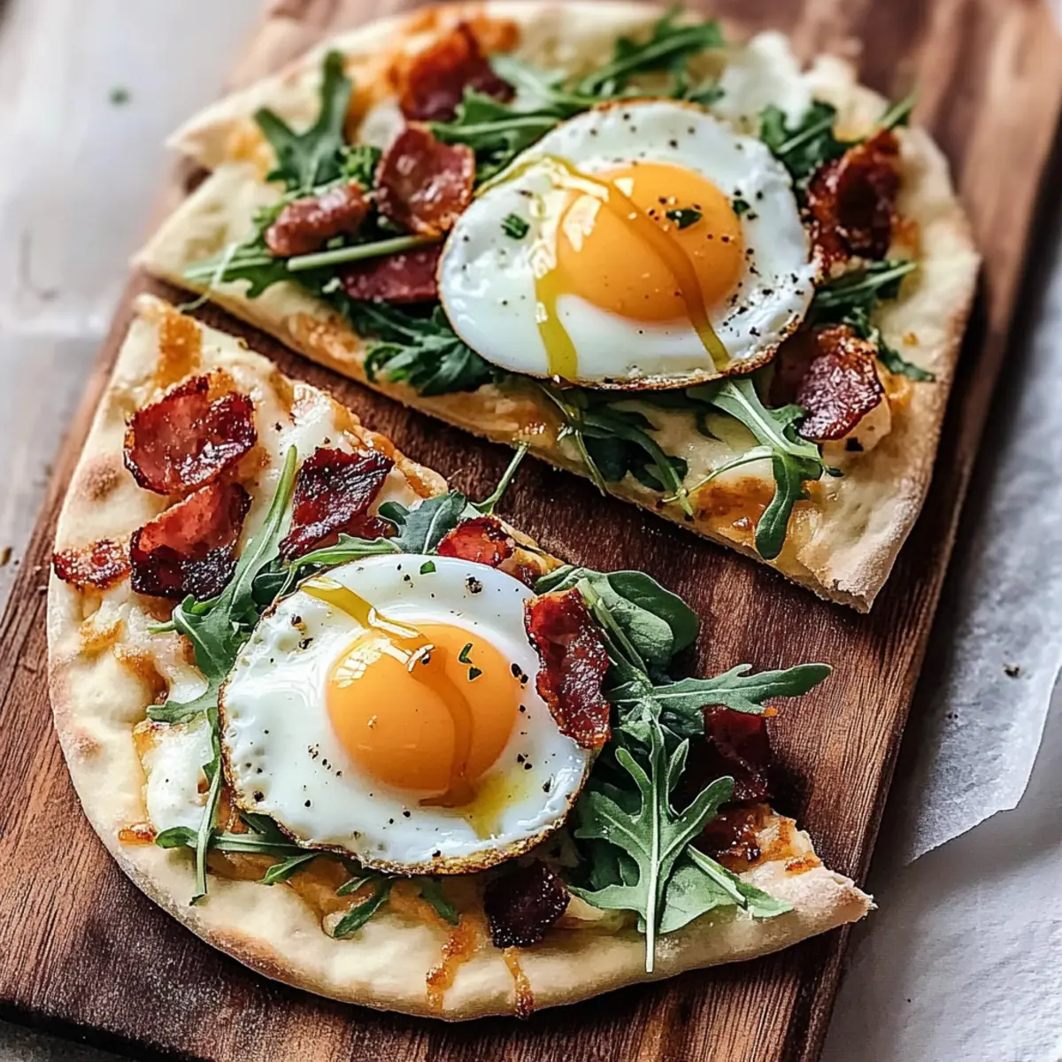 Pancetta Burrata Breakfast Flatbreads