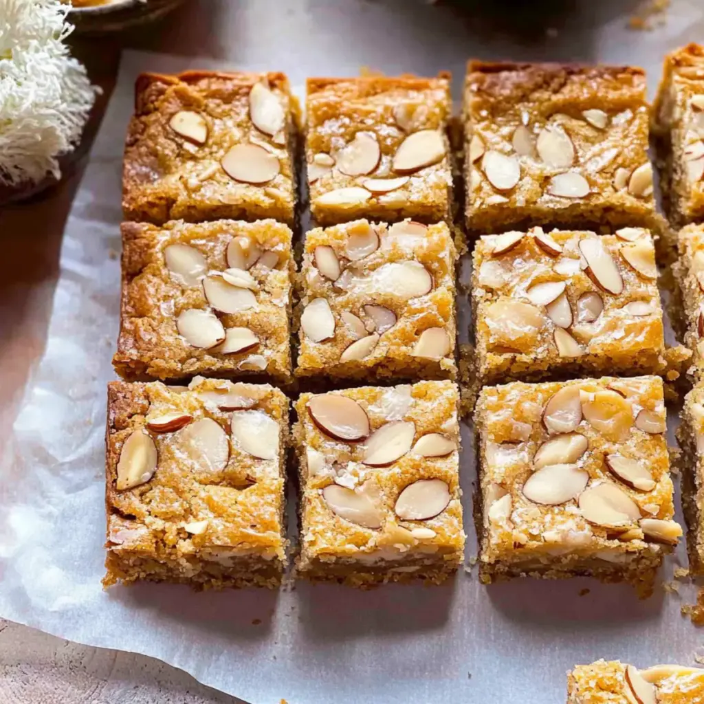 Vegan Almond Croissant Cookie Bars