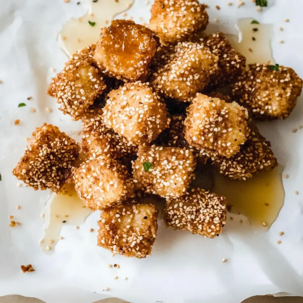 Fried Feta With Honey And Sesame