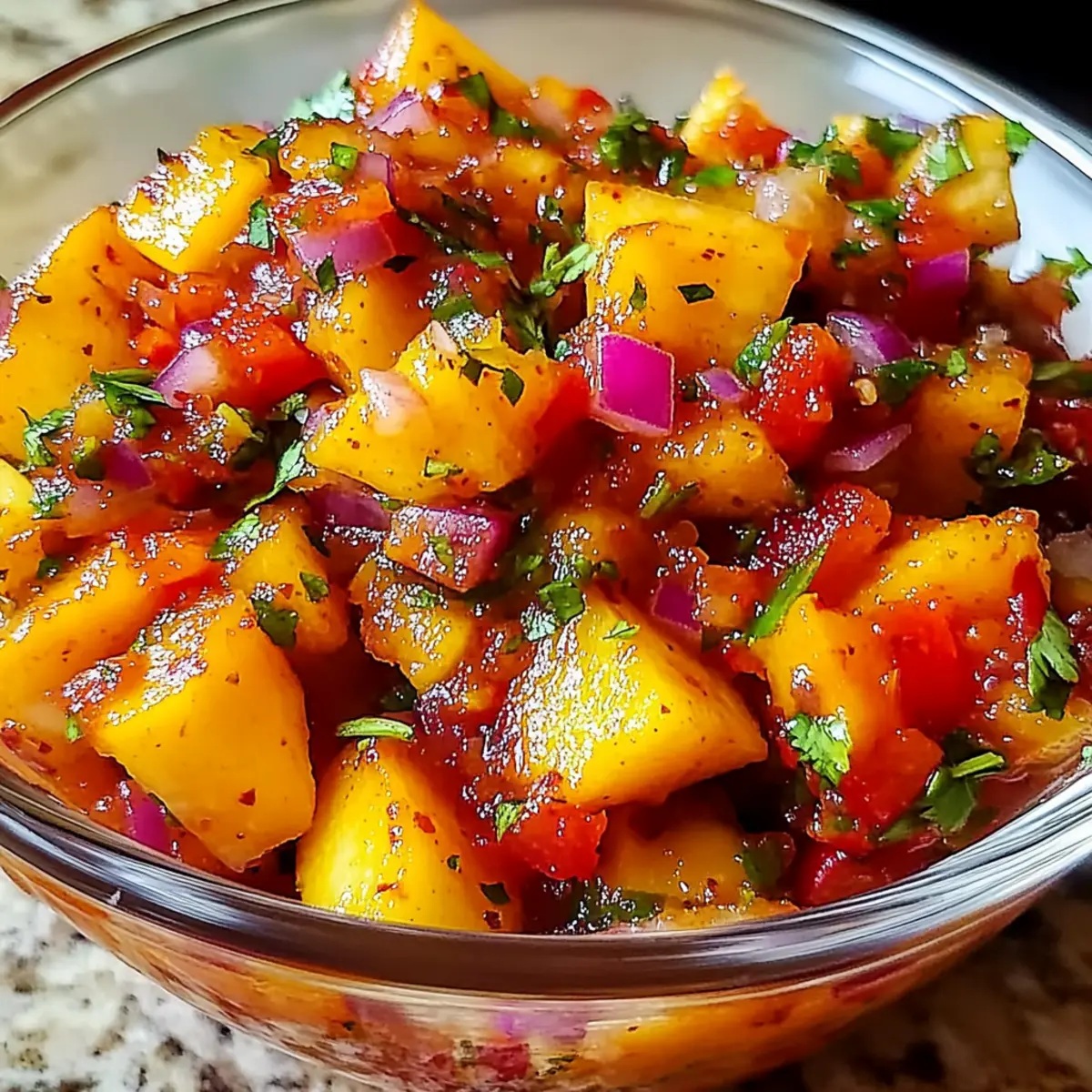 Sweet Spicy Peach Salsa