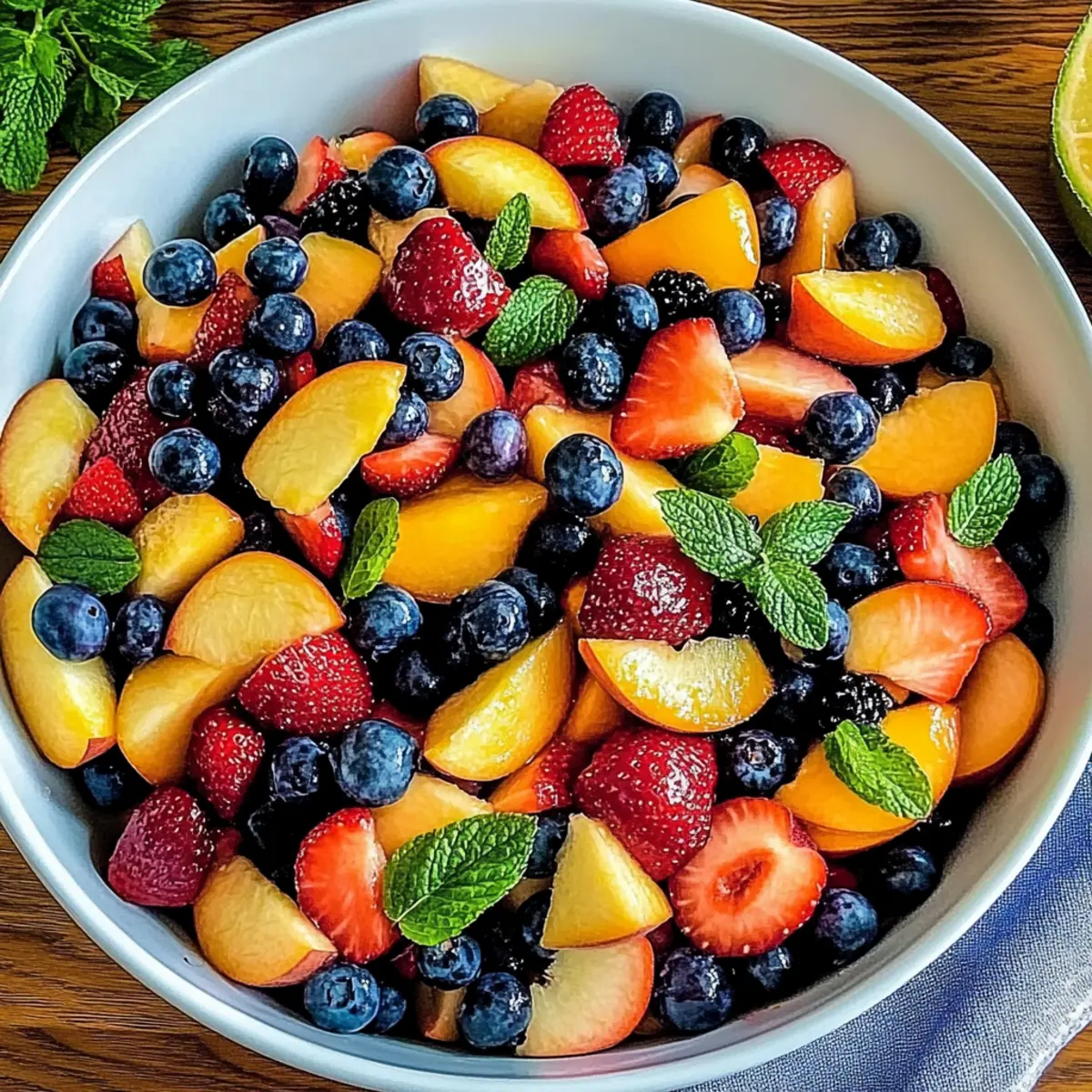 Summer Peach Fruit Salad