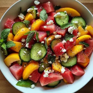 Peach Watermelon Salad Recipe