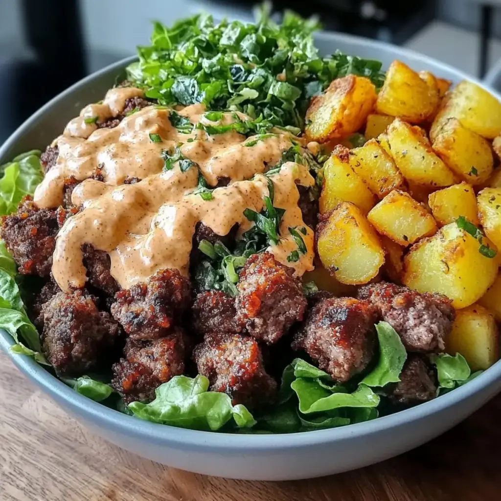 Crispy Smash Burger Bowl
