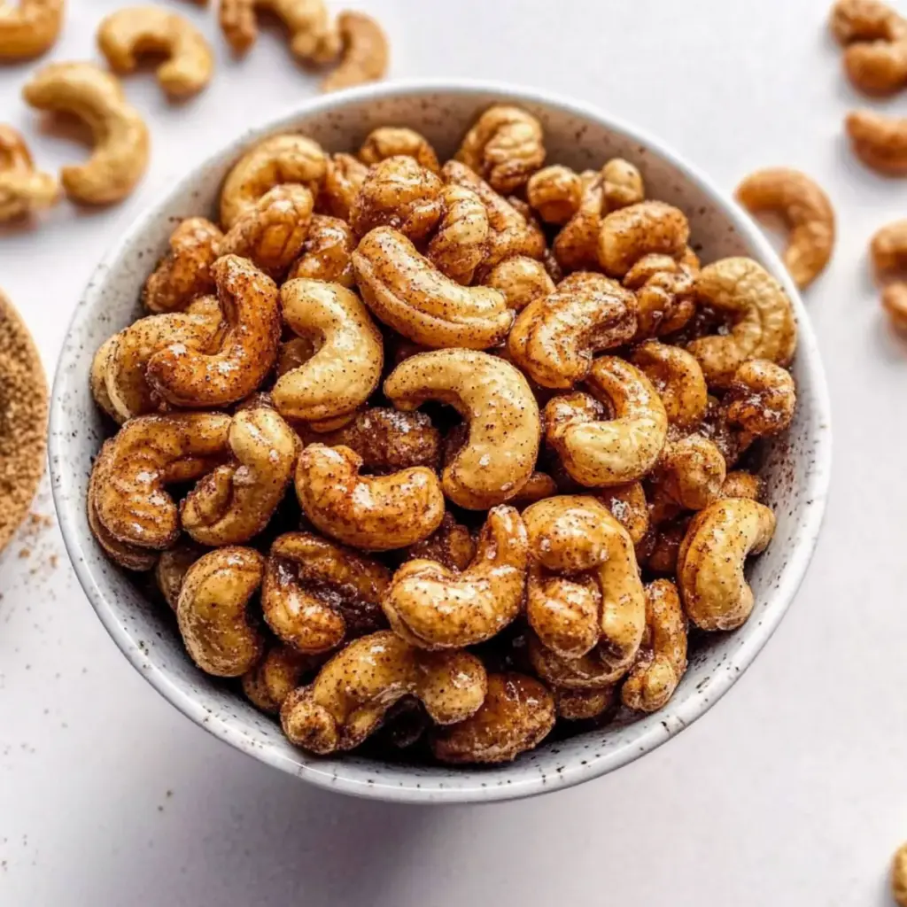Maple Spice Candied Cashews