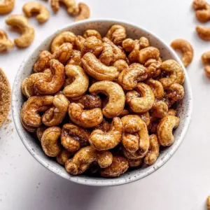 Maple Spice Candied Cashews