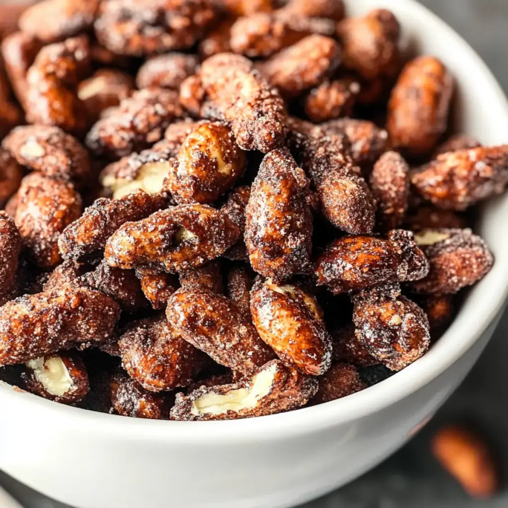 Peppermint Cocoa Roasted Nuts