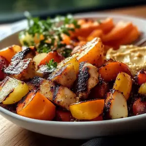 Maple Dijon Roasted Carrots and Apples