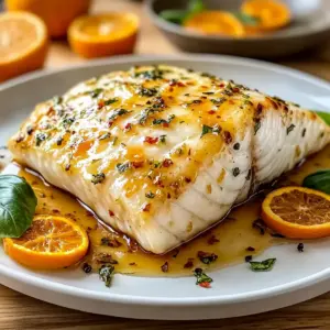 Orange Dijon Grilled Halibut