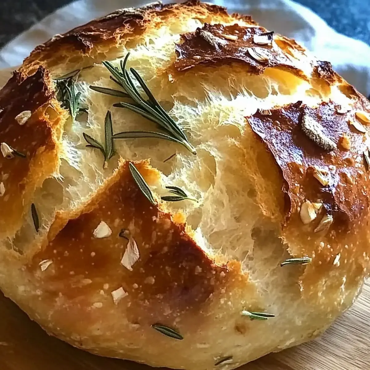 Rosemary & Roasted Garlic Artisan Bread