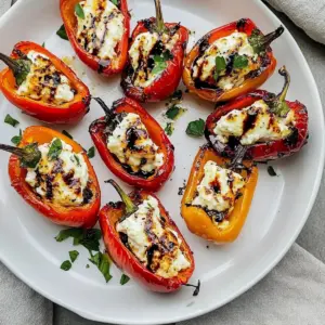 Roasted Goat Cheese Stuffed Mini Peppers