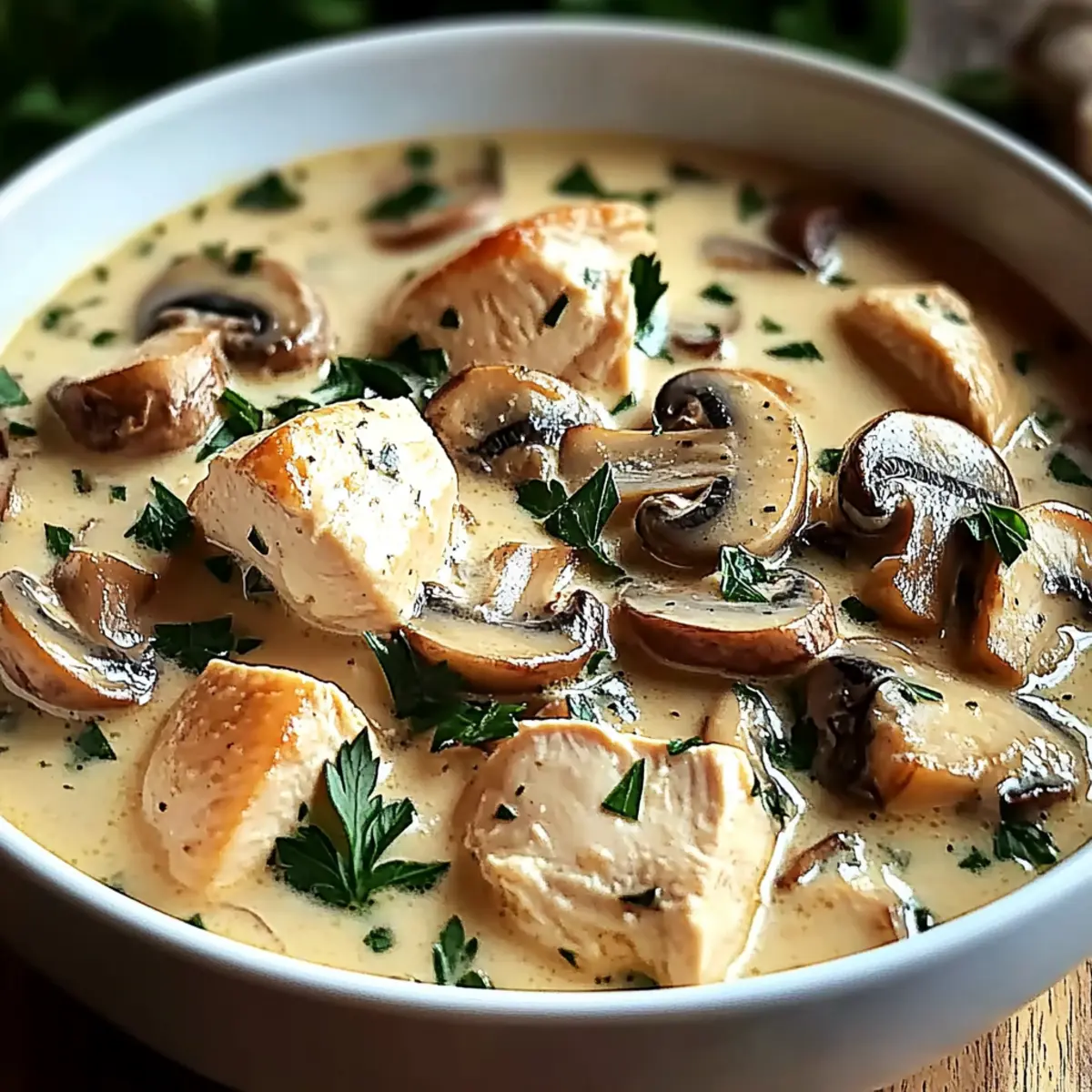 Rotisserie Chicken Mushroom Soup