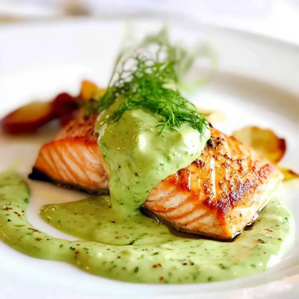Salmon with Avocado Cream