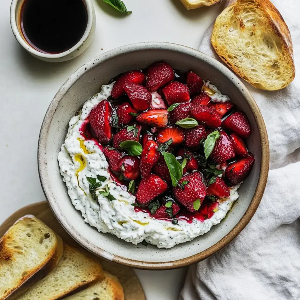 Whipped Feta Dip With Roasted Strawberries