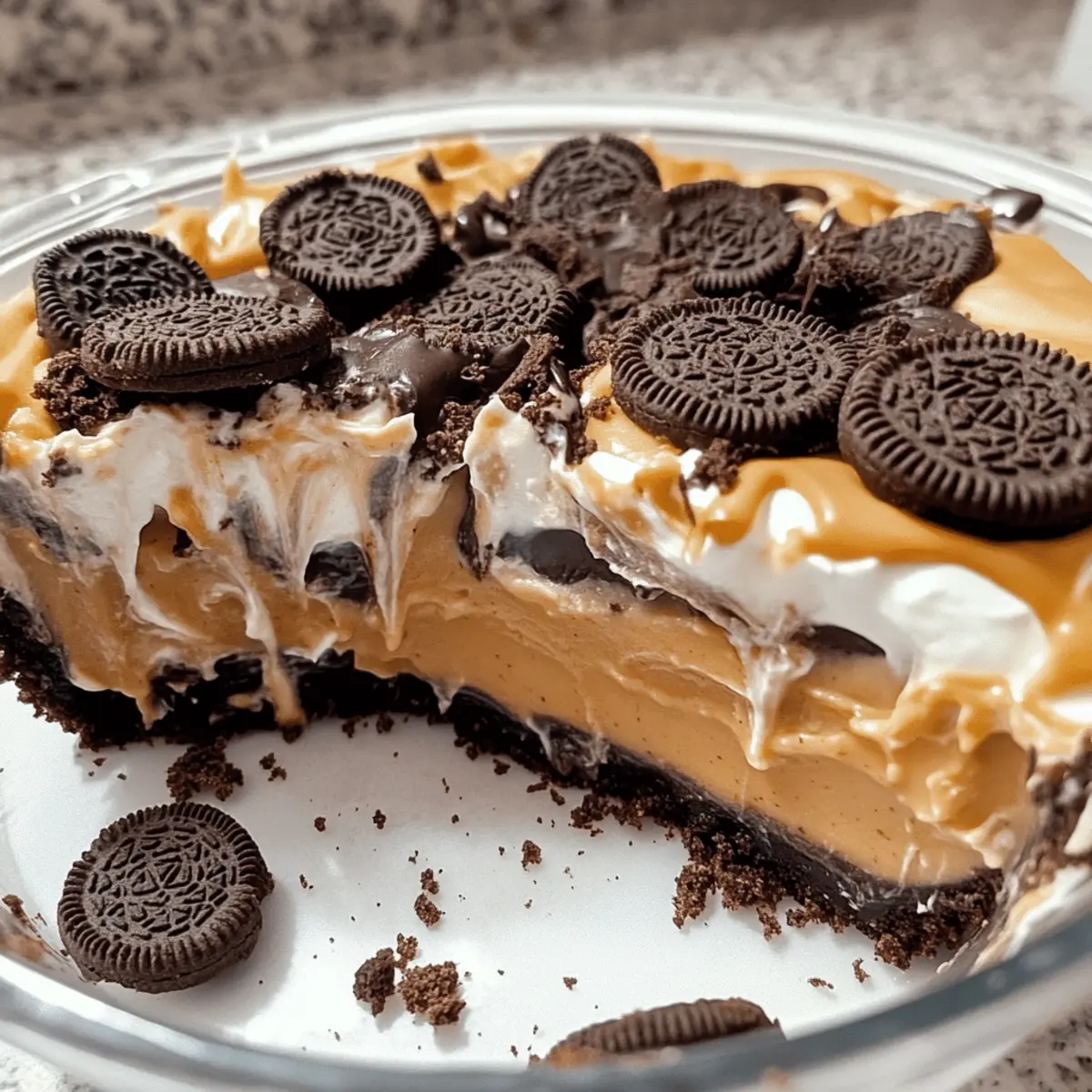No Bake Oreo Peanut Butter Pie