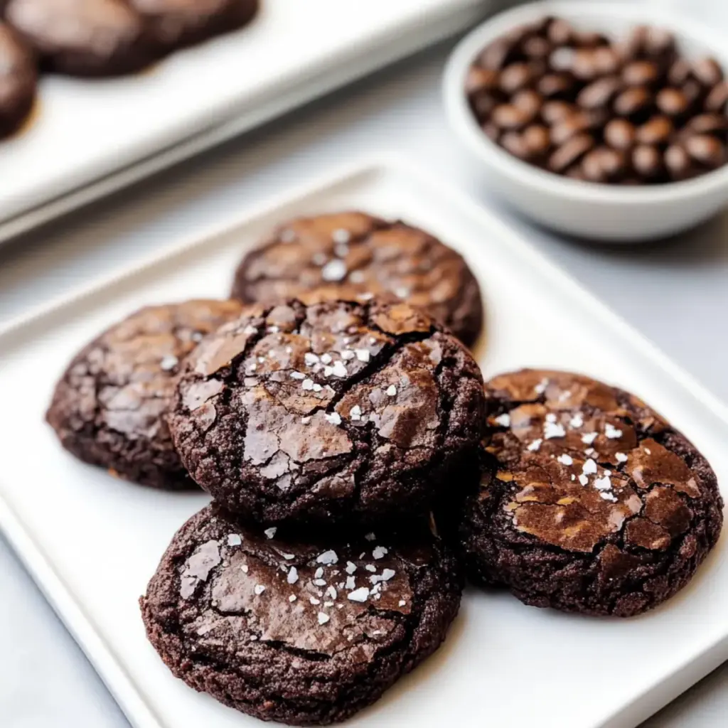Salted Espresso Brownie Cookies