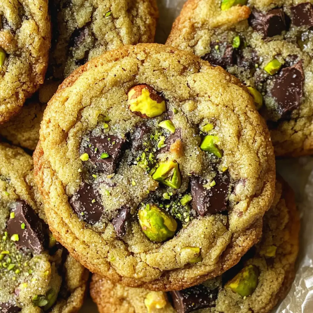 Salted Pistachio Chocolate Chunk Cookies