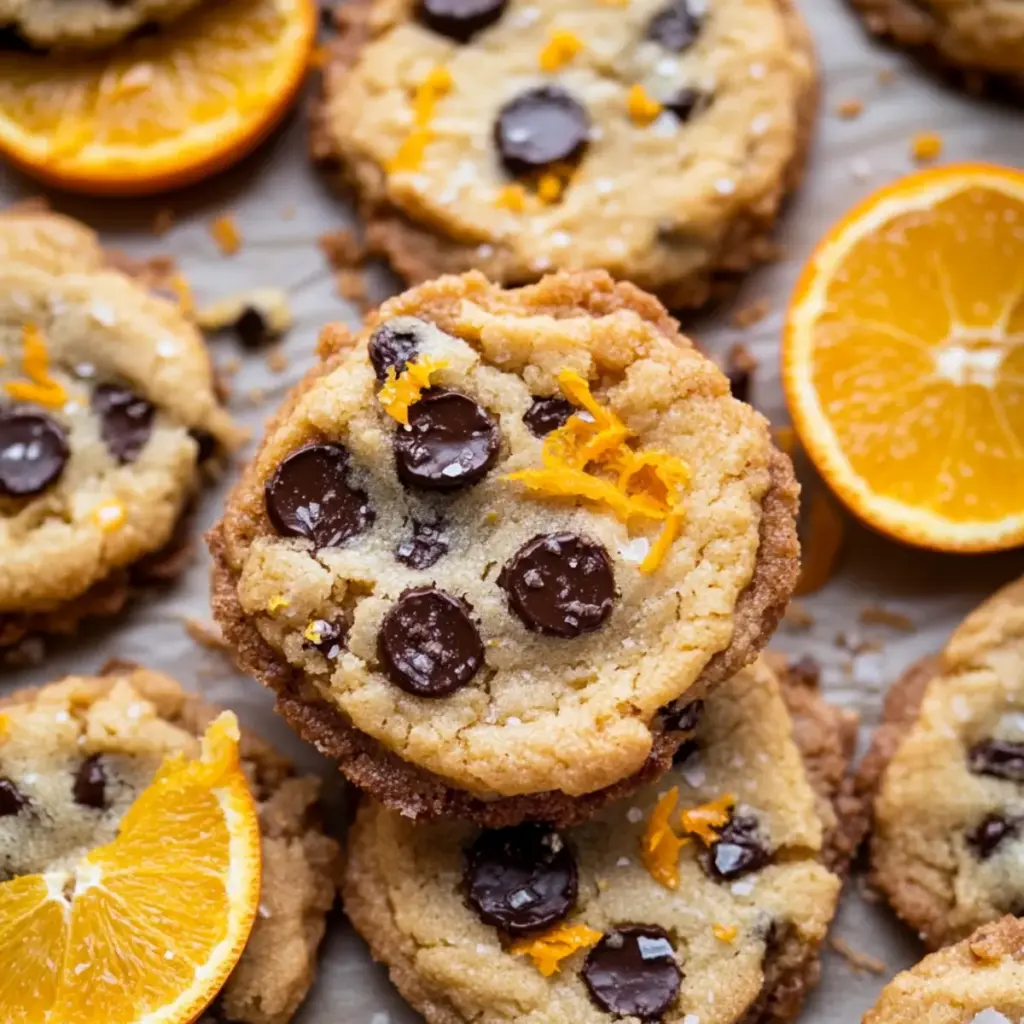 Dark Chocolate Orange Shortbread Cookies