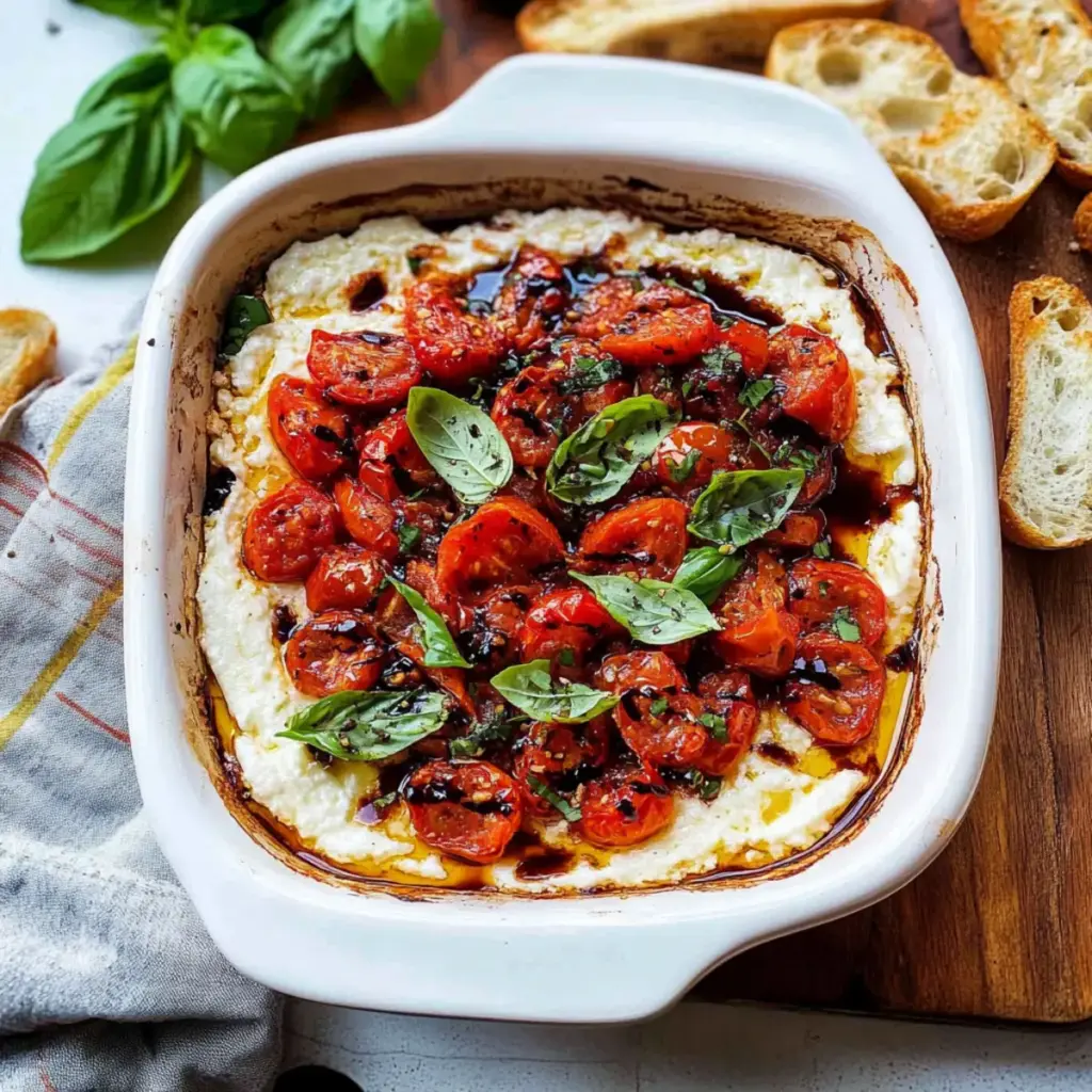 Baked Goat Cheese Bruschetta Dip