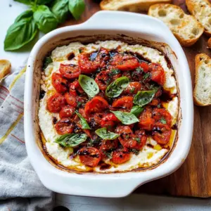 Baked Goat Cheese Bruschetta Dip