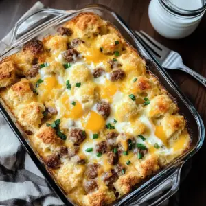 Sausage, Egg and Biscuits Casserole