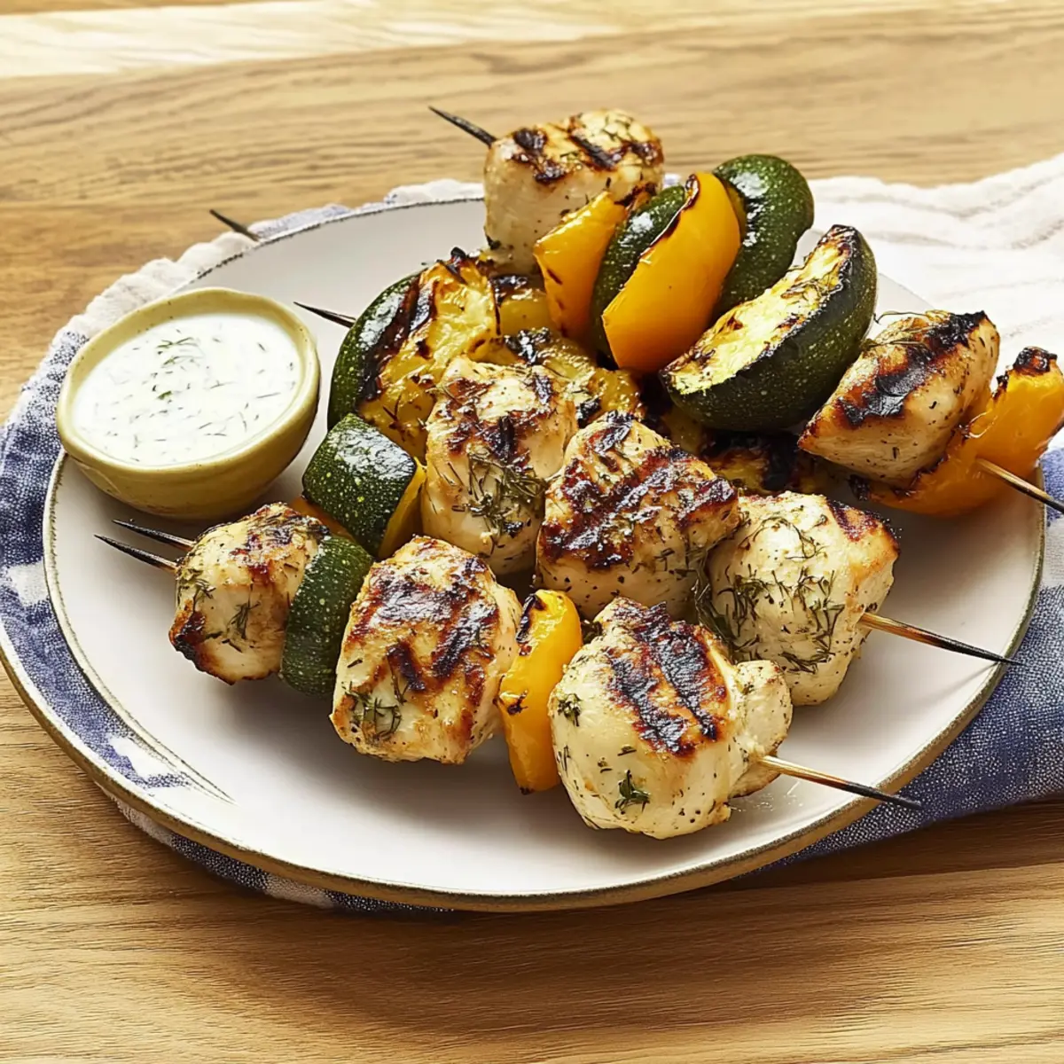 Greek Chicken Kebabs