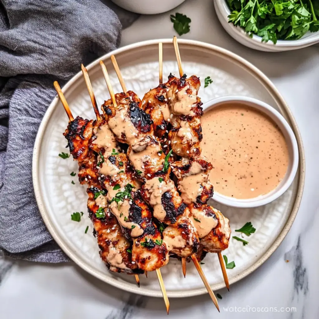 Bang Bang Chicken Skewers