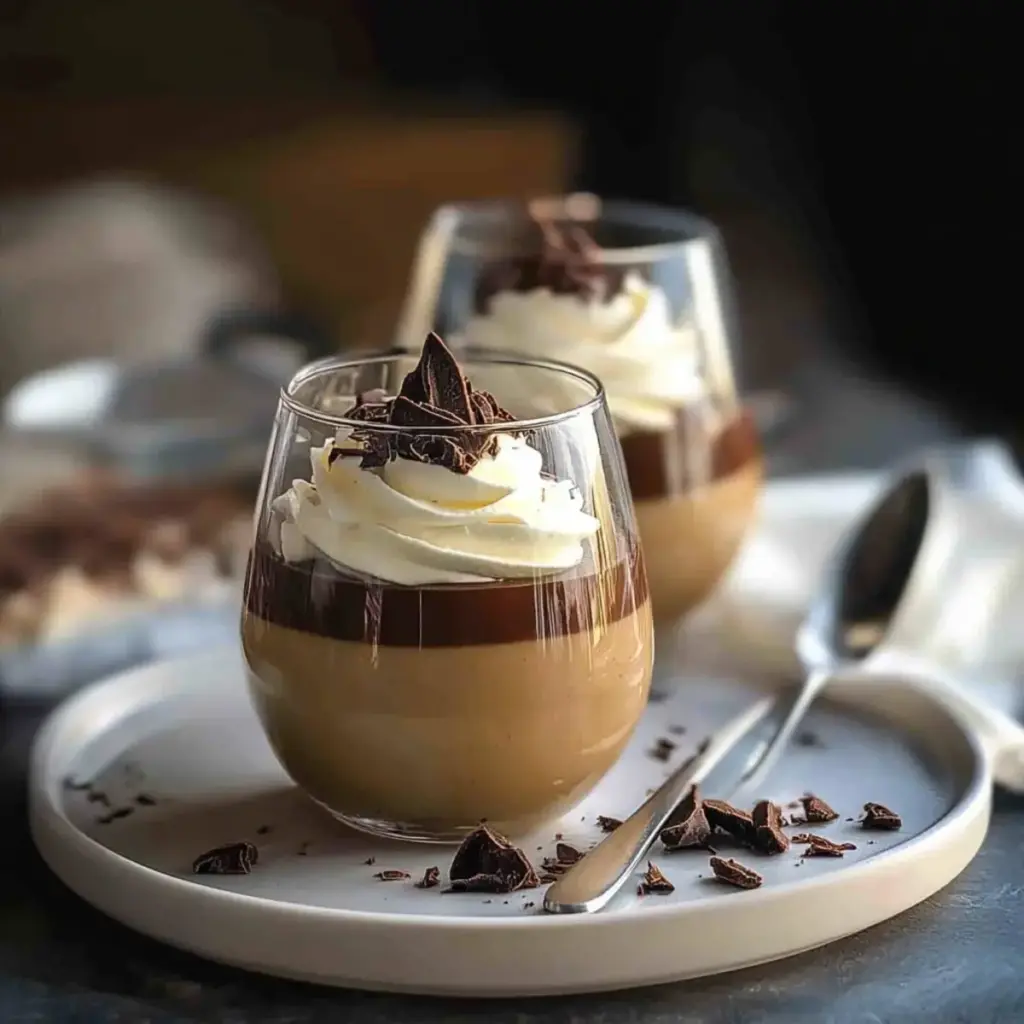 Mocha Panna Cotta with Mascarpone Cream