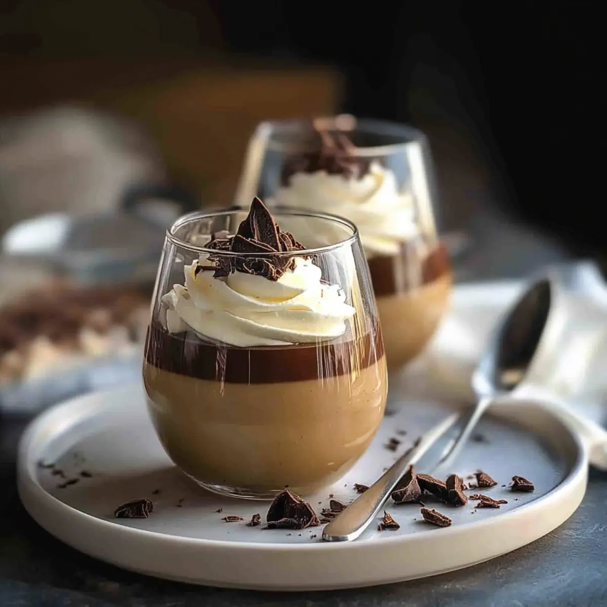 Mocha Panna Cotta with Mascarpone Cream