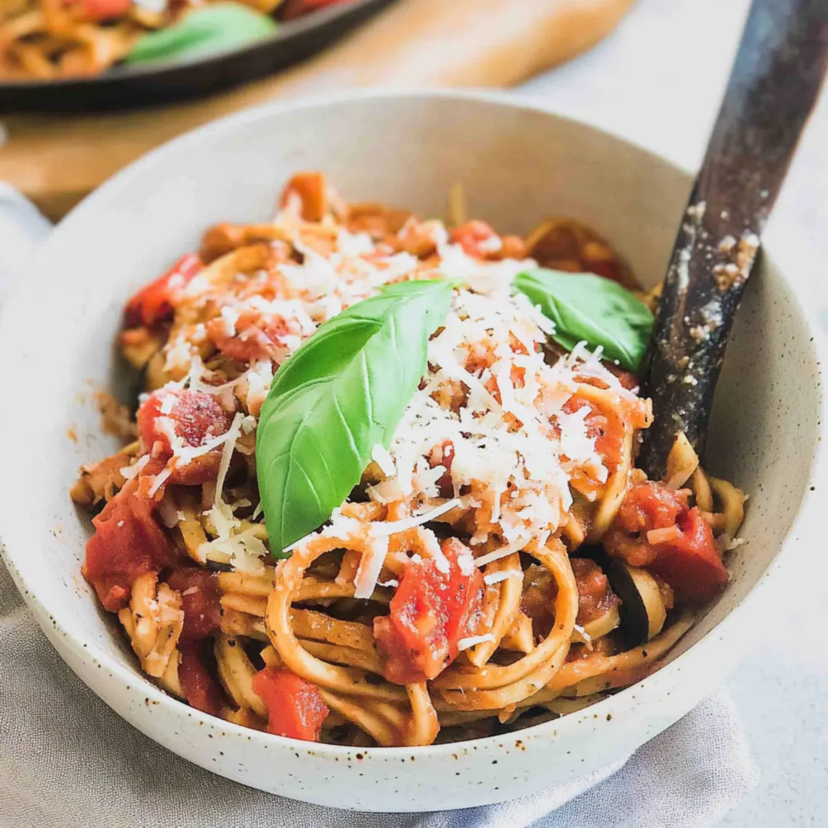 Tomato Basil Eggplant Noodles