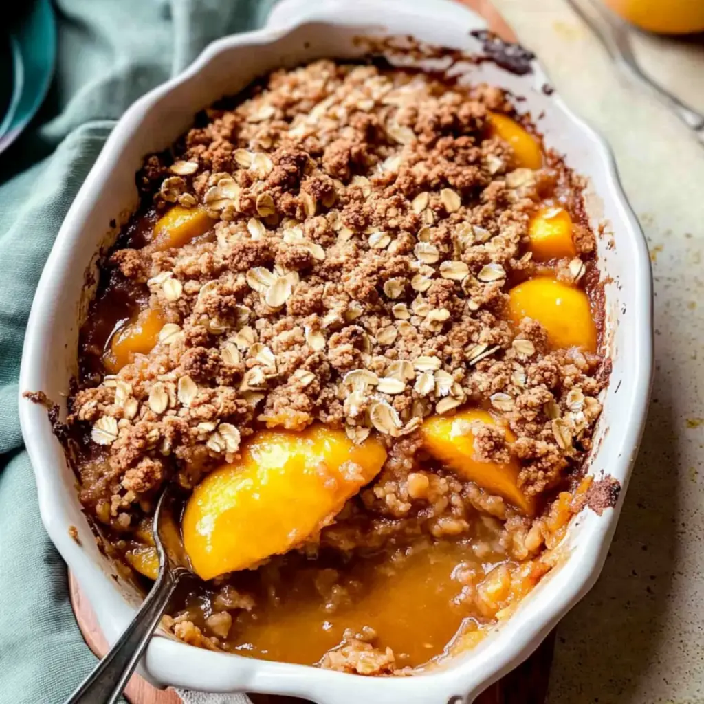 Healthy Peach Crisp