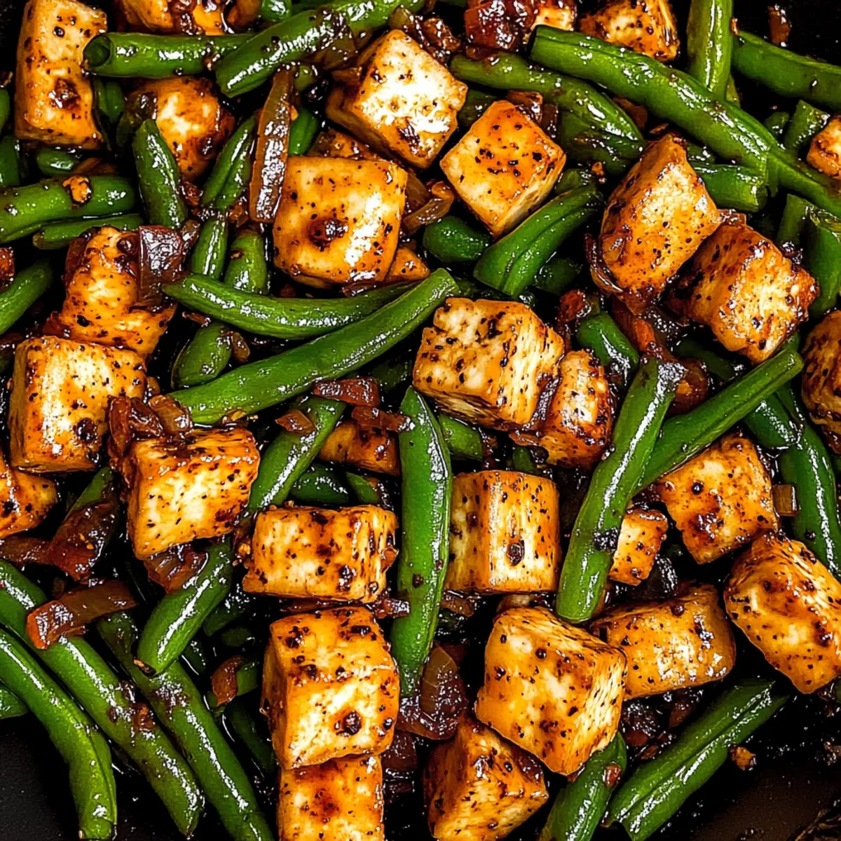 Black Pepper Tofu & Green Beans
