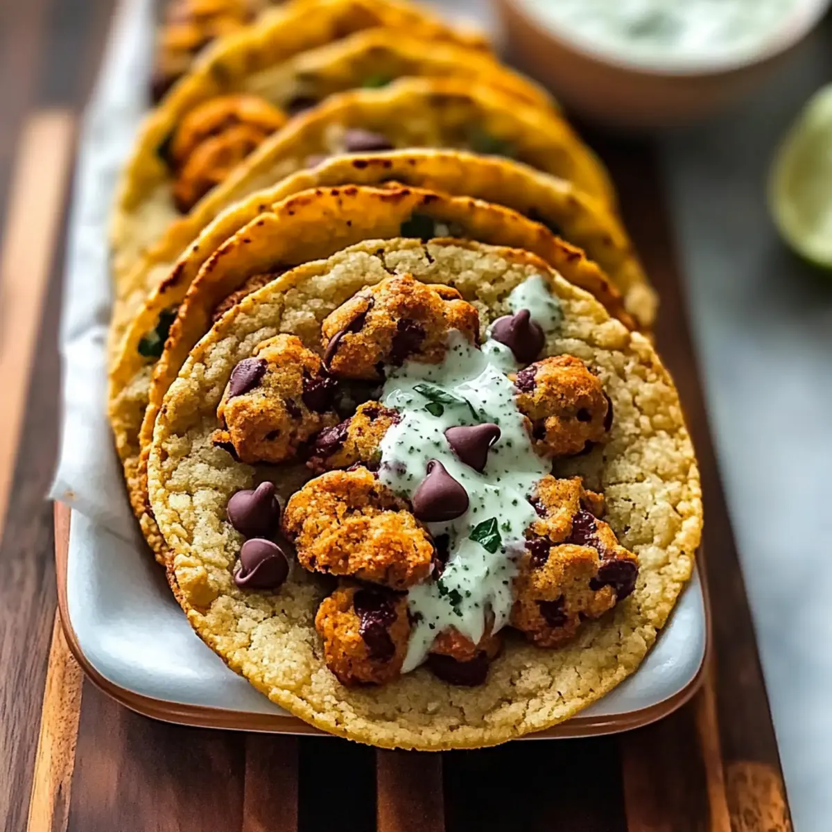 Cauliflower Tacos with Cilantro Lime Crema