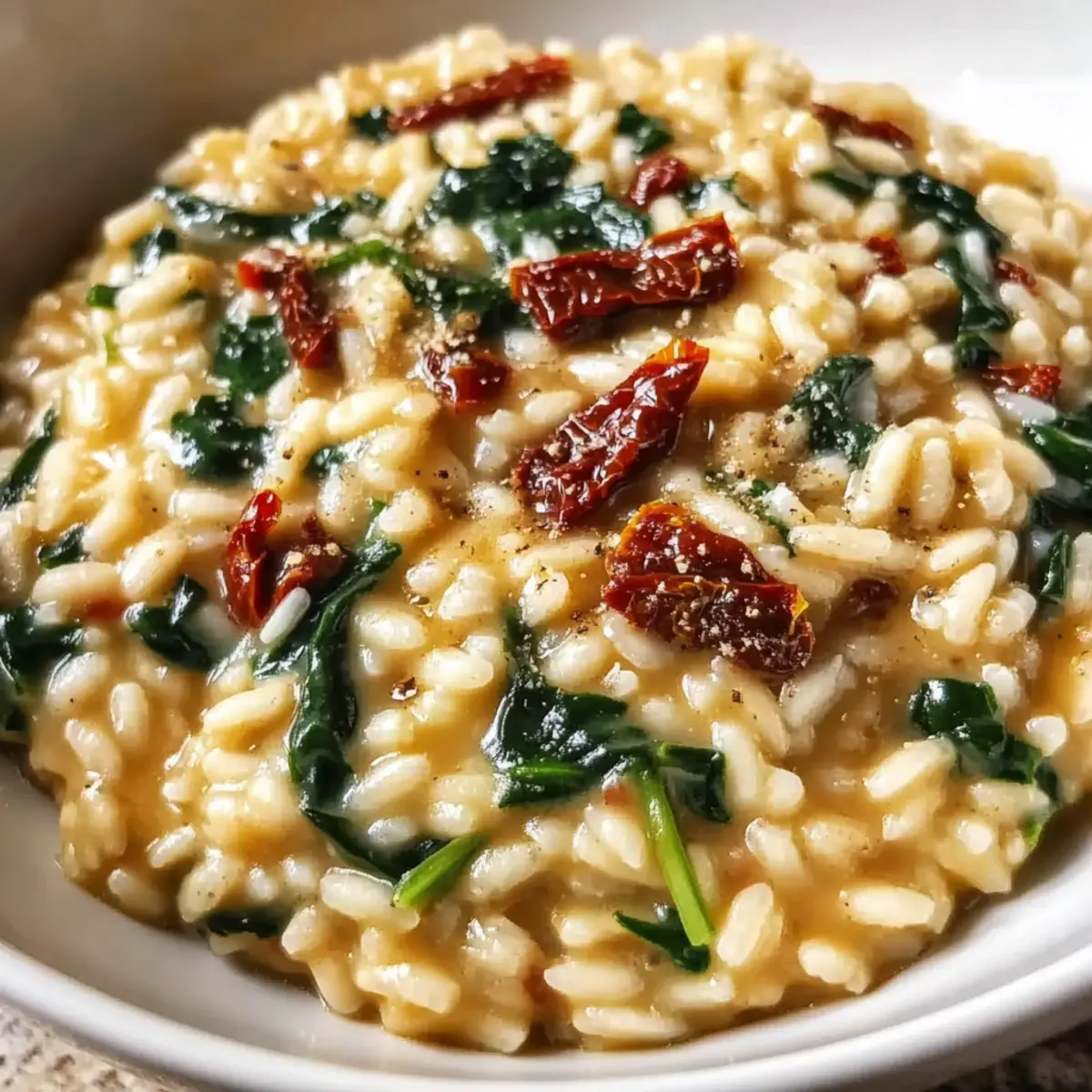 Sun-Dried Tomato and Spinach Risotto