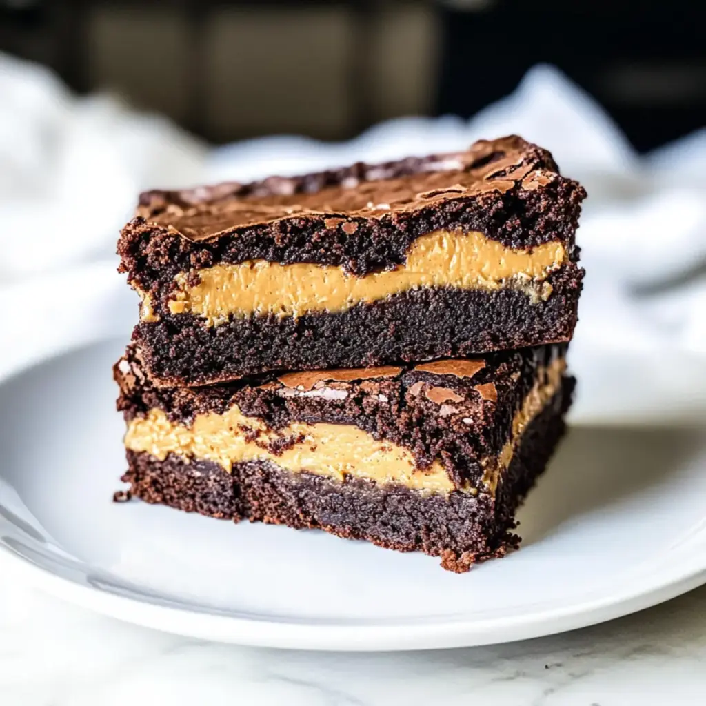 Peanut Butter Stuffed Brownies